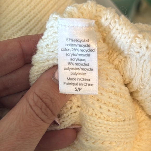 Eberjey Cream Cable Knit Pants Size Small - Picture 5 of 7